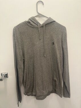 Polo by Ralph Lauren Heather Gray Hooded Long Sleeve Shirt